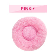 Fluffy Donut Dog Bed – Soft Plush, Washable & Calming