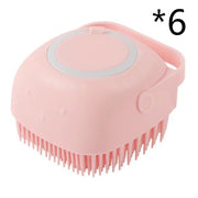 Silicone Dog Massage & Bath Brush – Grooming Tool for Dogs & Cats