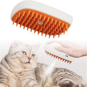USB Rechargeable Pet Steam Brush – Grooming Comb for Cats & Dogs