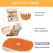 USB Rechargeable Pet Steam Brush – Grooming Comb for Cats & Dogs