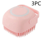 Silicone Dog Massage & Bath Brush – Grooming Tool for Dogs & Cats