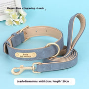 Double-Layer Leather Dog Collar – Durable & Stylish