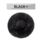 Fluffy Donut Dog Bed – Soft Plush, Washable & Calming