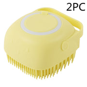 Silicone Dog Massage & Bath Brush – Grooming Tool for Dogs & Cats