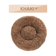Fluffy Donut Dog Bed – Soft Plush, Washable & Calming