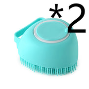 Silicone Dog Massage & Bath Brush – Grooming Tool for Dogs & Cats