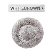 Fluffy Donut Dog Bed – Soft Plush, Washable & Calming