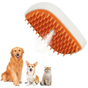 USB Rechargeable Pet Steam Brush – Grooming Comb for Cats & Dogs