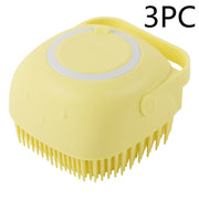 Silicone Dog Massage & Bath Brush – Grooming Tool for Dogs & Cats
