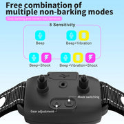 Smart Anti-Bark Dog Collar – Rechargeable, Waterproof, HD Display