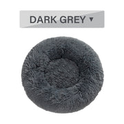 Fluffy Donut Dog Bed – Soft Plush, Washable & Calming