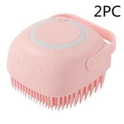 Silicone Dog Massage & Bath Brush – Grooming Tool for Dogs & Cats