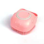 Silicone Dog Massage & Bath Brush – Grooming Tool for Dogs & Cats