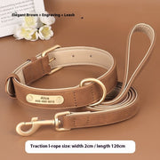 Double-Layer Leather Dog Collar – Durable & Stylish