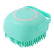 Silicone Dog Massage & Bath Brush – Grooming Tool for Dogs & Cats
