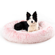 Fluffy Donut Dog Bed – Soft Plush, Washable & Calming