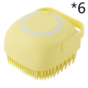 Silicone Dog Massage & Bath Brush – Grooming Tool for Dogs & Cats