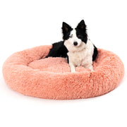 Fluffy Donut Dog Bed – Soft Plush, Washable & Calming