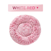 Fluffy Donut Dog Bed – Soft Plush, Washable & Calming