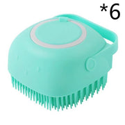Silicone Dog Massage & Bath Brush – Grooming Tool for Dogs & Cats