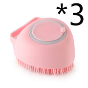 Silicone Dog Massage & Bath Brush – Grooming Tool for Dogs & Cats