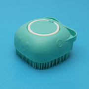 Silicone Dog Massage & Bath Brush – Grooming Tool for Dogs & Cats