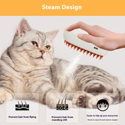 USB Rechargeable Pet Steam Brush – Grooming Comb for Cats & Dogs