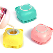 Silicone Dog Massage & Bath Brush – Grooming Tool for Dogs & Cats