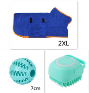 Silicone Dog Massage & Bath Brush – Grooming Tool for Dogs & Cats