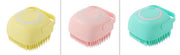 Silicone Dog Massage & Bath Brush – Grooming Tool for Dogs & Cats